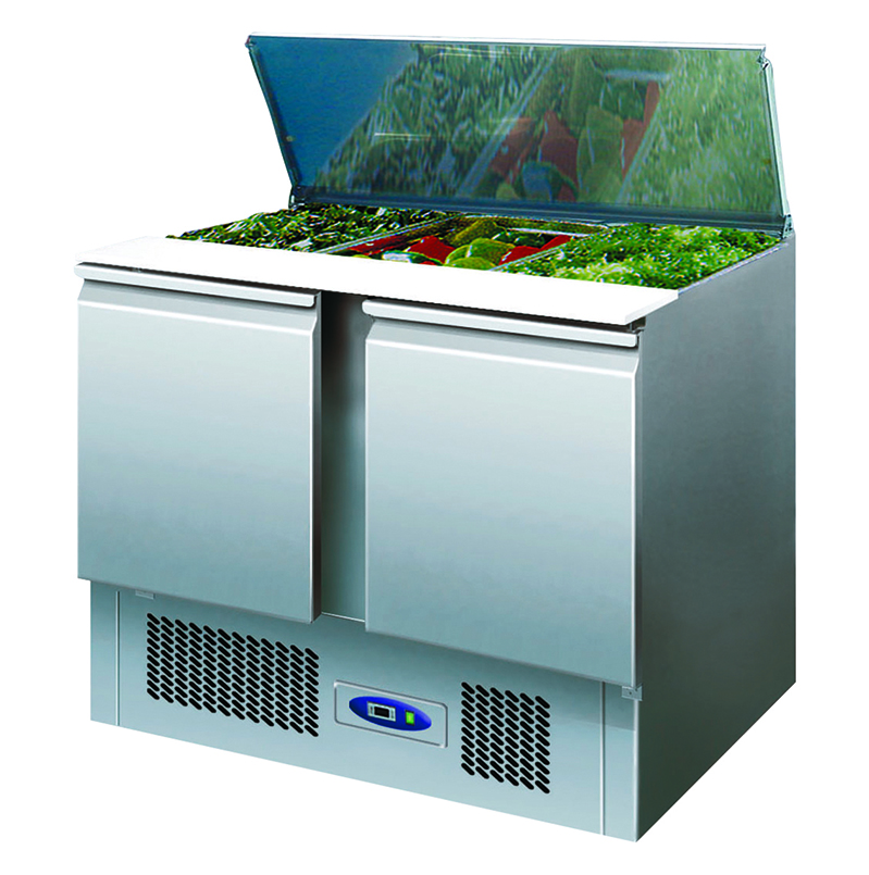 commercial salad prep table refrigerator
